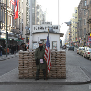 Guard post at Checkpoint Charlie