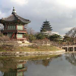 Hyangwon-jeon pavilion and National Folk Museum of Korea