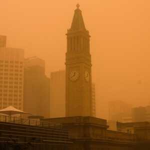 Ann St in the dust storm