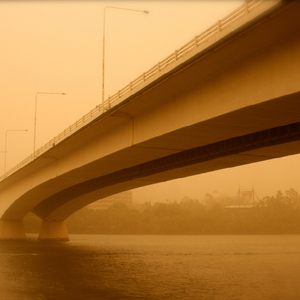 Captain Cook Bridge in the dust storm