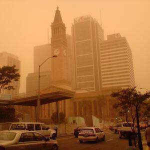City Hall in the dust storm