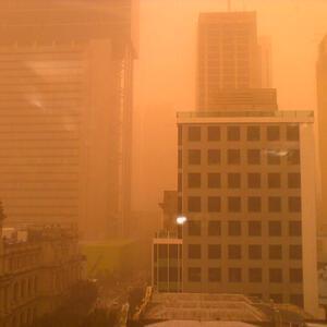 George St in the dust storm