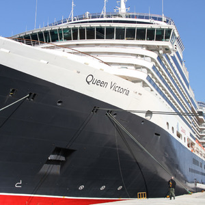 Queen Victoria docked in Corfu