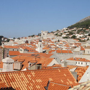 Across the red roofs of Dubrovnik