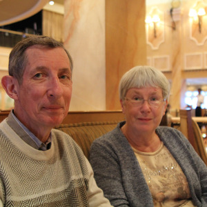 Mom and dad at afternoon tea