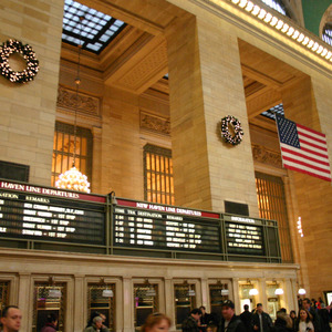 Departure board in Grand Central Terminal