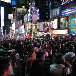 Chaos in Times Square on December 30