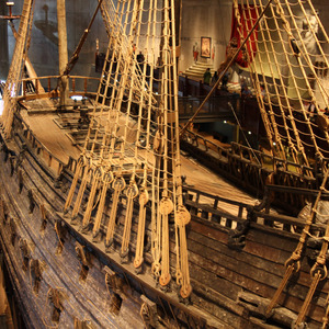 The Vasa warship, built (and sunk) in 1628