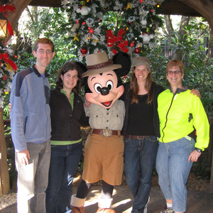Hanging out with Mickey Mouse at Disney's Animal Kingdom