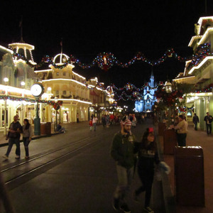 Main Street USA at night