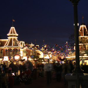 Main Street USA at night