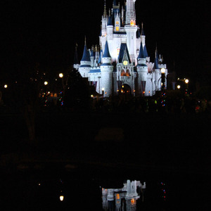 Cinderella's Castle and reflection at night
