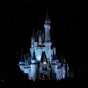 Cinderella's Castle at night