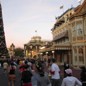 Running into Main Street USA in the Magic Kingdom