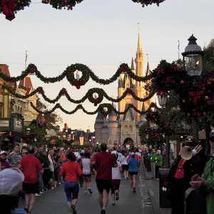 Runners on Main Street USA