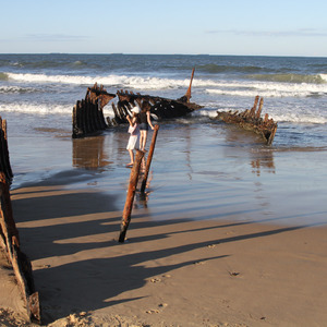 SS Dicky ship wreck, Dicky Beach, Caloundra