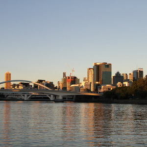 View of downtown Brisbane from the river