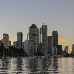 Dusk along Riverside, Brisbane