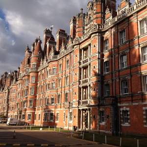 Looking along Royal Holloway Founder's Building