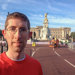 Me out for my morning run at Buckingham Palace