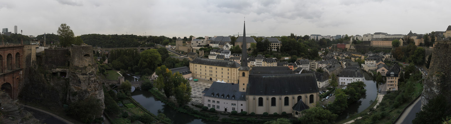 Panoramic view of Luxembourg's Ville Basse