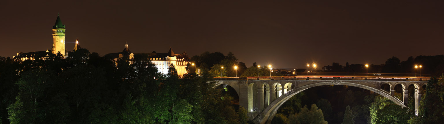 Luxembourg panorama at night
