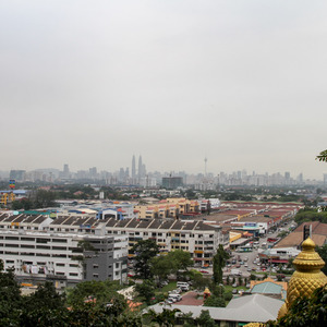 View of Kuala Lumpur from Batu Caves