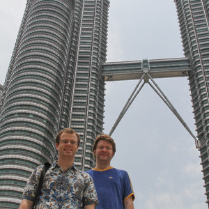 Bill and Devin at Petronas Twin Towers