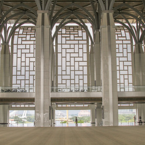 Open-air interior of the Iron Mosque