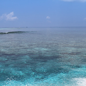 Aquamarine colours of the water