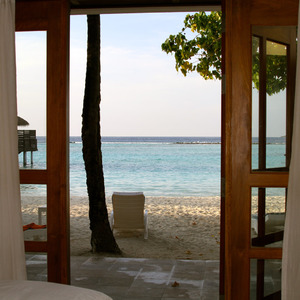 View from my room at the Sheraton Full Moon Resort, Maldives