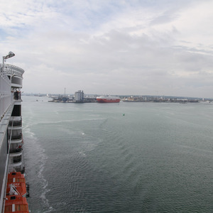 Departing Southampton on Queen Elizabeth