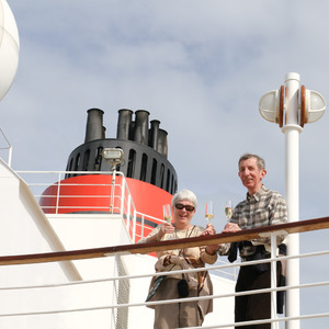 Mom and dad on the Queen Elizabeth