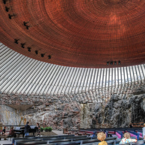 Interior of Temppeliaukio Church, Helsinki