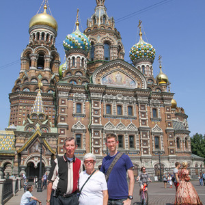 Stebila family at the Church on Spilled Blood