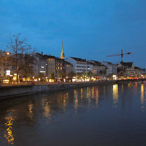View of Zürich at night