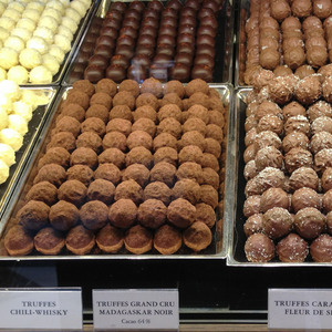 Sprüngli Swiss chocolates — the caramel fleur de sel are the best!