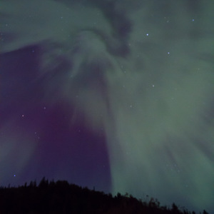 Northern lights overhead