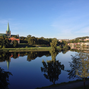 Trondheim's church on the river