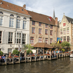 Canal and buildings in Bruges
