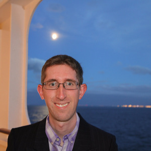 Me at dusk on board the Queen Mary 2