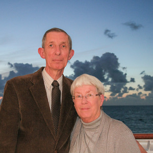Mom and dad on board the Queen Mary 2