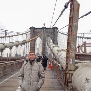 Me on the Brooklyn Bridge