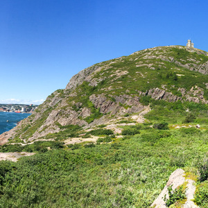 View of Cabot Tower, Signal Hill, and the Narrows