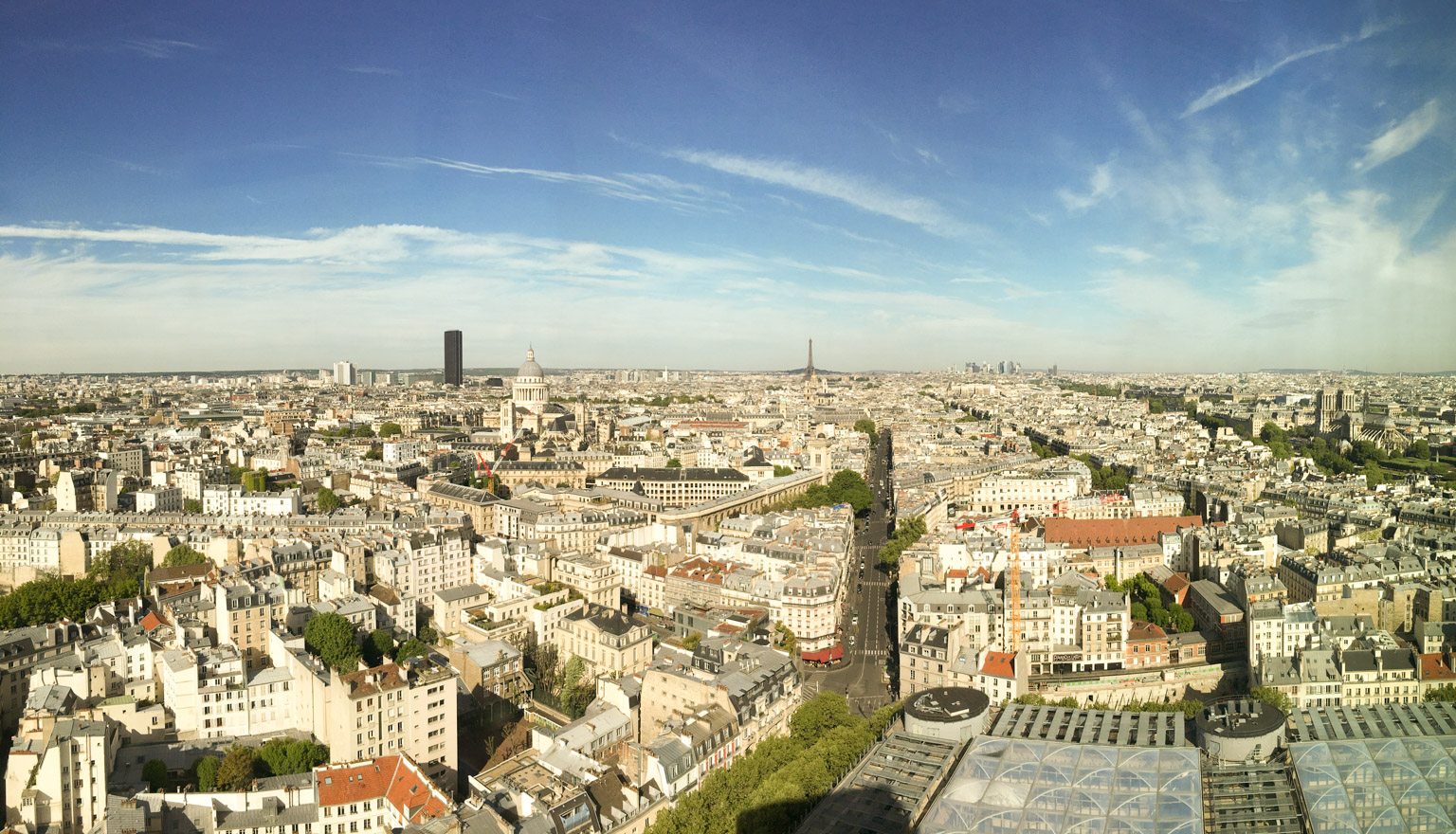 Panoramic view of Paris from the Latin Quarter