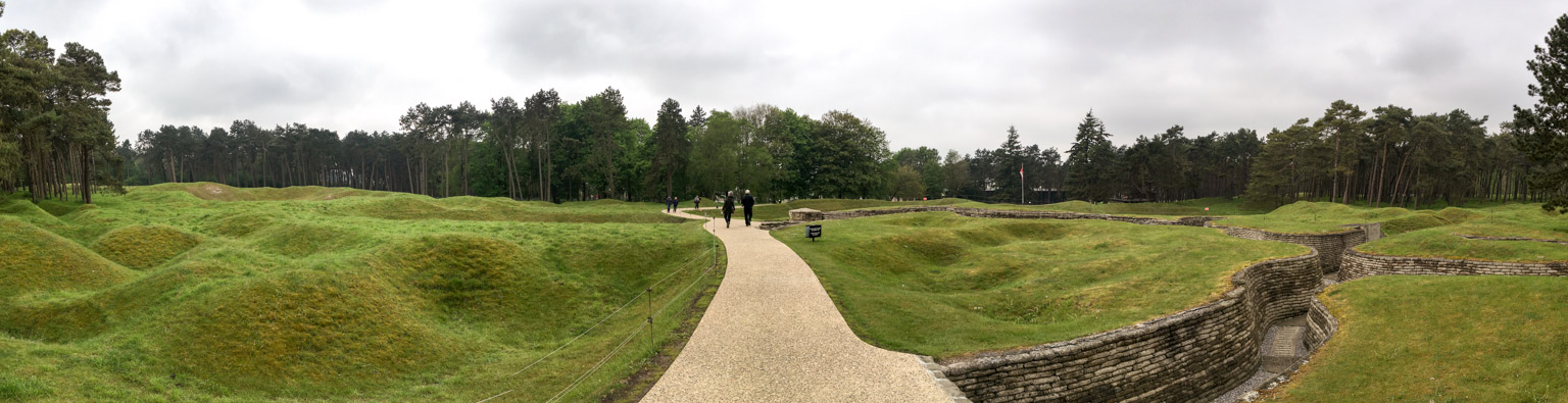 Trenches and No Man's Land at Vimy Ridge