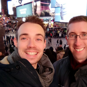 With Chris in Times Square