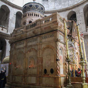 Aedicule containing the Tomb of Jesus at the Church of the Holy Sepculchre