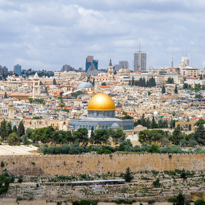 View of the Dome of the Rock on the Temple Mount