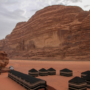 Camp site in Wadi Rum